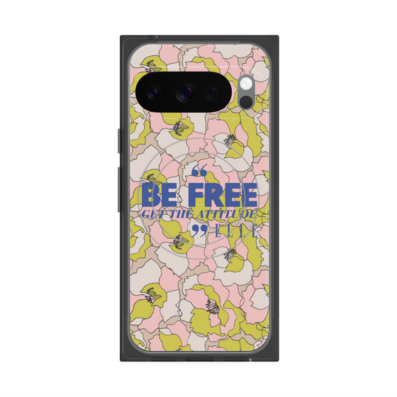 プレミアムスクエアケース with Pixelsnap［ ELLE - Be Free ］