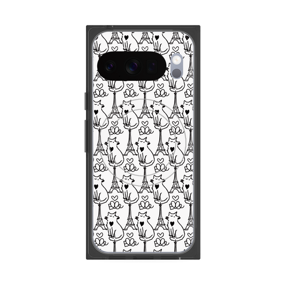 プレミアムスクエアケース with Pixelsnap［ ELLE - Cats ］