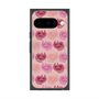 プレミアムスクエアケース with Pixelsnap［ ELLE - Cat Pattern - ピンク ］