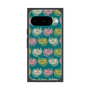 プレミアムスクエアケース with Pixelsnap［ ELLE - Cat Pattern - グリーン ］