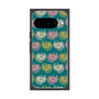 プレミアムスクエアケース with Pixelsnap［ ELLE - Cat Pattern - グリーン ］