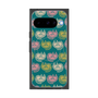プレミアムスクエアケース with Pixelsnap［ ELLE - Cat Pattern - グリーン ］