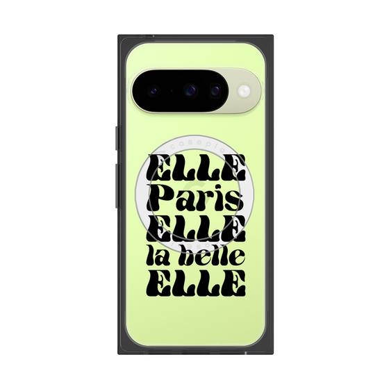 プレミアムスクエアケース with Pixelsnap［ ELLE - ELLE Paris ］