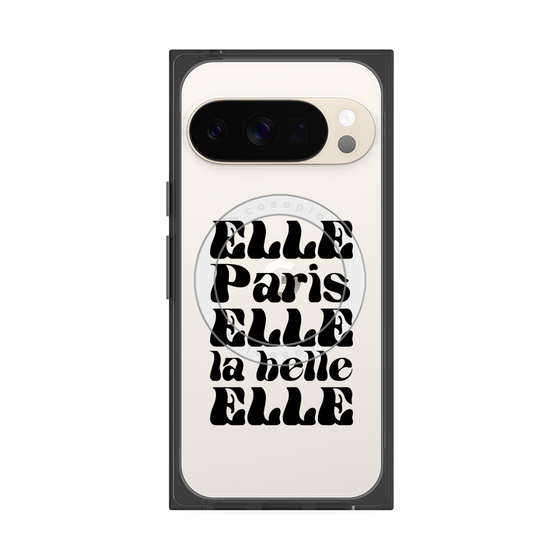 プレミアムスクエアケース with Pixelsnap［ ELLE - ELLE Paris ］