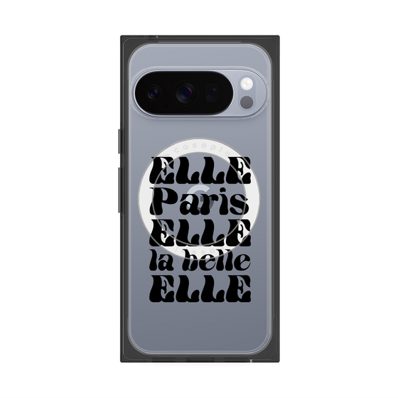 プレミアムスクエアケース with Pixelsnap［ ELLE - ELLE Paris ］