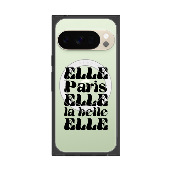 プレミアムスクエアケース with Pixelsnap［ ELLE - ELLE Paris ］