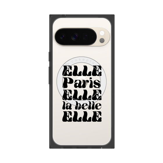 プレミアムスクエアケース with Pixelsnap［ ELLE - ELLE Paris ］