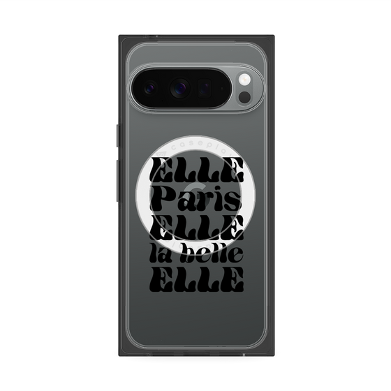 プレミアムスクエアケース with Pixelsnap［ ELLE - ELLE Paris ］