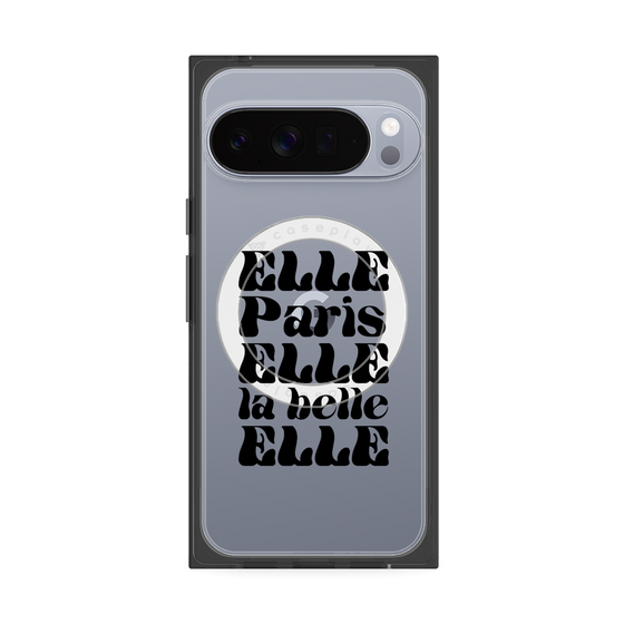 プレミアムスクエアケース with Pixelsnap［ ELLE - ELLE Paris ］