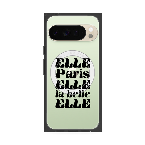 プレミアムスクエアケース with Pixelsnap［ ELLE - ELLE Paris ］