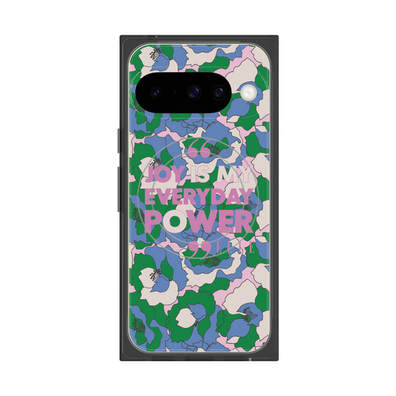 プレミアムスクエアケース with Pixelsnap［ ELLE - Joy is my everyday power ］