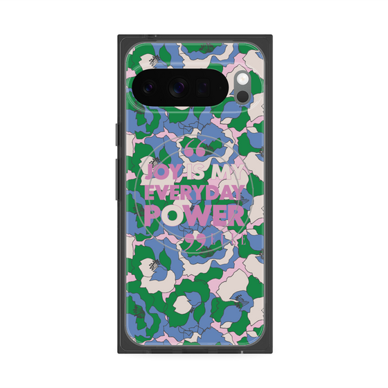 プレミアムスクエアケース with Pixelsnap［ ELLE - Joy is my everyday power ］