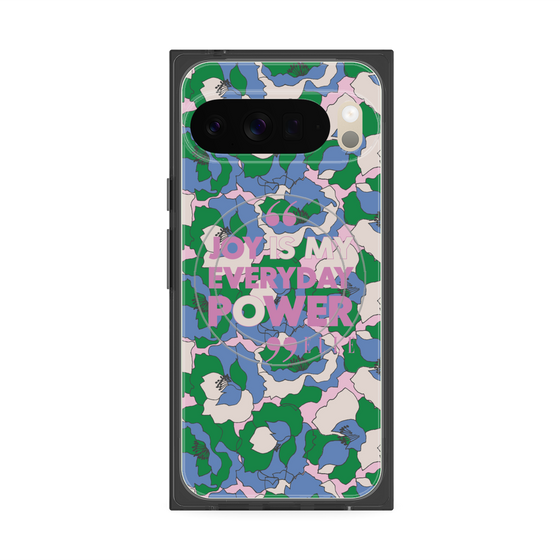 プレミアムスクエアケース with Pixelsnap［ ELLE - Joy is my everyday power ］