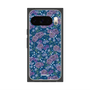 プレミアムスクエアケース with Pixelsnap［ 日比谷花壇 - FloralSymphony - ネイビー ］