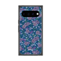 プレミアムスクエアケース with Pixelsnap［ 日比谷花壇 - FloralSymphony - ネイビー ］