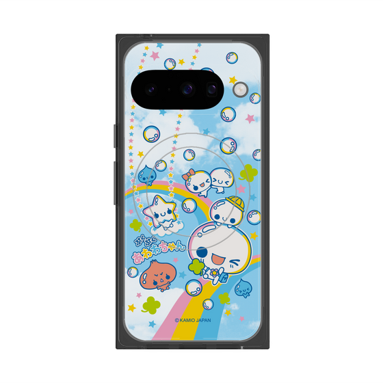 プレミアムスクエアケース with Pixelsnap［ ぷくぷくあわわちゃん - レインボー ］