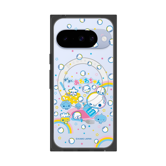 プレミアムスクエアケース with Pixelsnap［ ぷくぷくあわわちゃん - しゃぼんだま ］