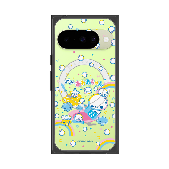 プレミアムスクエアケース with Pixelsnap［ ぷくぷくあわわちゃん - しゃぼんだま ］