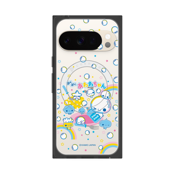 プレミアムスクエアケース with Pixelsnap［ ぷくぷくあわわちゃん - しゃぼんだま ］