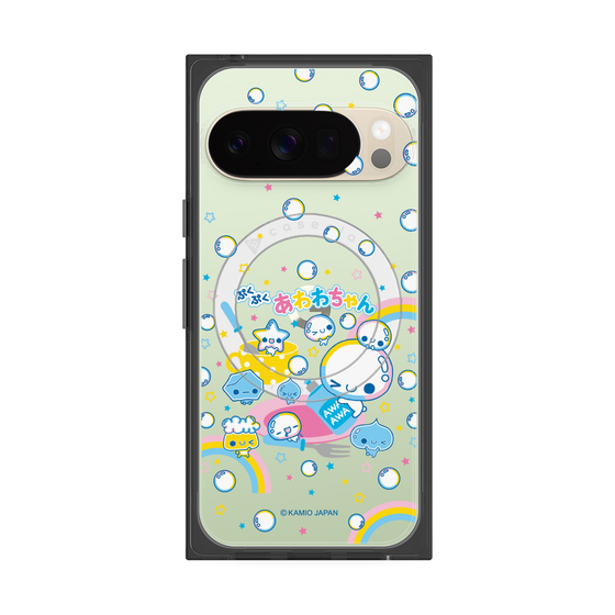 プレミアムスクエアケース with Pixelsnap［ ぷくぷくあわわちゃん - しゃぼんだま ］