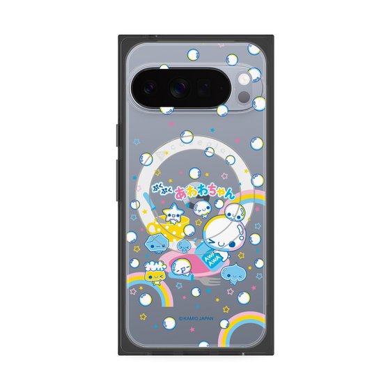 プレミアムスクエアケース with Pixelsnap［ ぷくぷくあわわちゃん - しゃぼんだま ］
