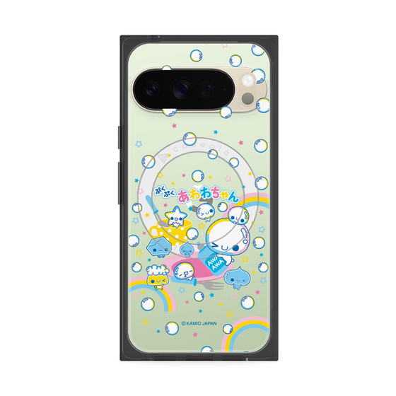 プレミアムスクエアケース with Pixelsnap［ ぷくぷくあわわちゃん - しゃぼんだま ］