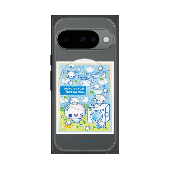 プレミアムスクエアケース with Pixelsnap［ ぷくぷくあわわちゃん - ランドリー ］