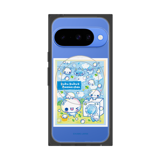 プレミアムスクエアケース with Pixelsnap［ ぷくぷくあわわちゃん - ランドリー ］