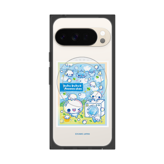 プレミアムスクエアケース with Pixelsnap［ ぷくぷくあわわちゃん - ランドリー ］