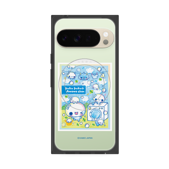 プレミアムスクエアケース with Pixelsnap［ ぷくぷくあわわちゃん - ランドリー ］