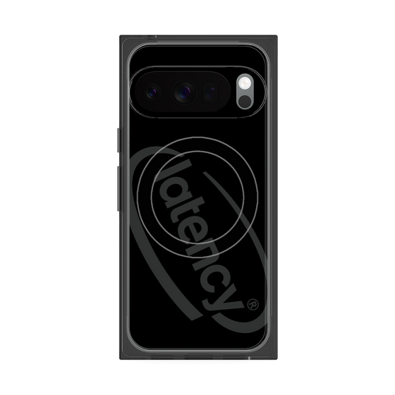 プレミアムスクエアケース with Pixelsnap［ LATENCY - Circle logo - Black ］