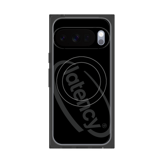 プレミアムスクエアケース with Pixelsnap［ LATENCY - Circle logo - Black ］