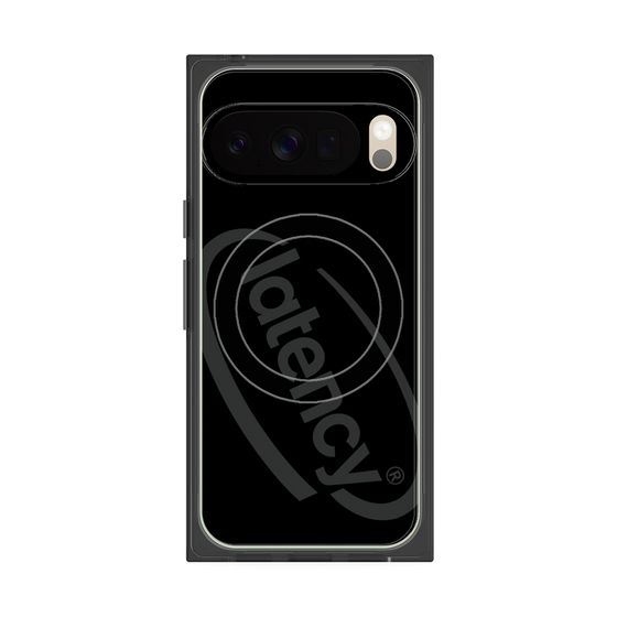 プレミアムスクエアケース with Pixelsnap［ LATENCY - Circle logo - Black ］