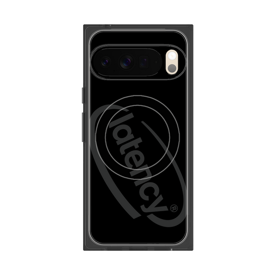 プレミアムスクエアケース with Pixelsnap［ LATENCY - Circle logo - Black ］