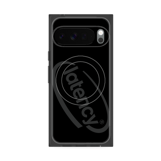 プレミアムスクエアケース with Pixelsnap［ LATENCY - Circle logo - Black ］
