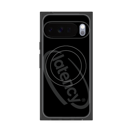 プレミアムスクエアケース with Pixelsnap［ LATENCY - Circle logo - Black ］