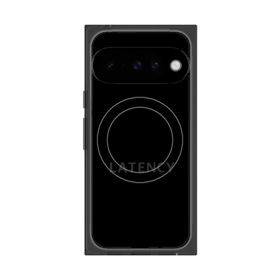 プレミアムスクエアケース with Pixelsnap［ LATENCY - Logotype - Black ］