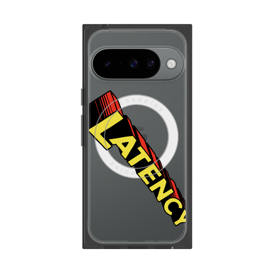 プレミアムスクエアケース with Pixelsnap［ LATENCY - Rock logo - Clear ］
