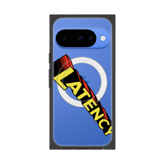 プレミアムスクエアケース with Pixelsnap［ LATENCY - Rock logo - Clear ］