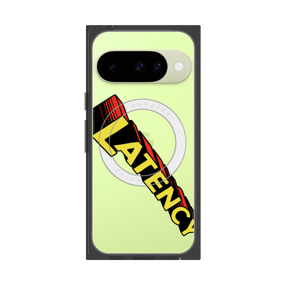 プレミアムスクエアケース with Pixelsnap［ LATENCY - Rock logo - Clear ］
