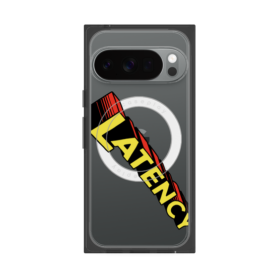 プレミアムスクエアケース with Pixelsnap［ LATENCY - Rock logo - Clear ］