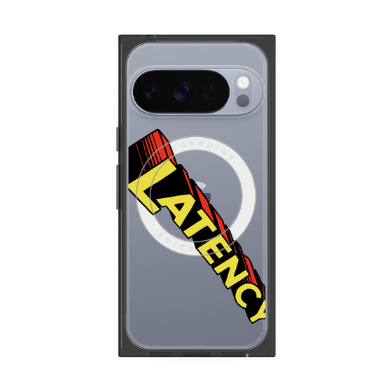 プレミアムスクエアケース with Pixelsnap［ LATENCY - Rock logo - Clear ］