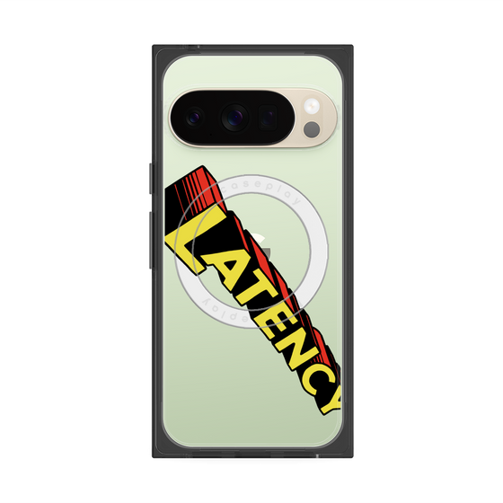 プレミアムスクエアケース with Pixelsnap［ LATENCY - Rock logo - Clear ］
