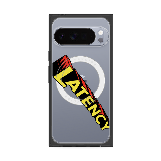 プレミアムスクエアケース with Pixelsnap［ LATENCY - Rock logo - Clear ］