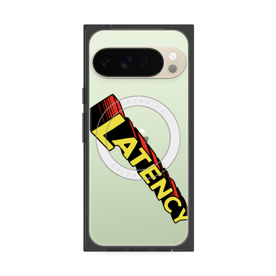 プレミアムスクエアケース with Pixelsnap［ LATENCY - Rock logo - Clear ］