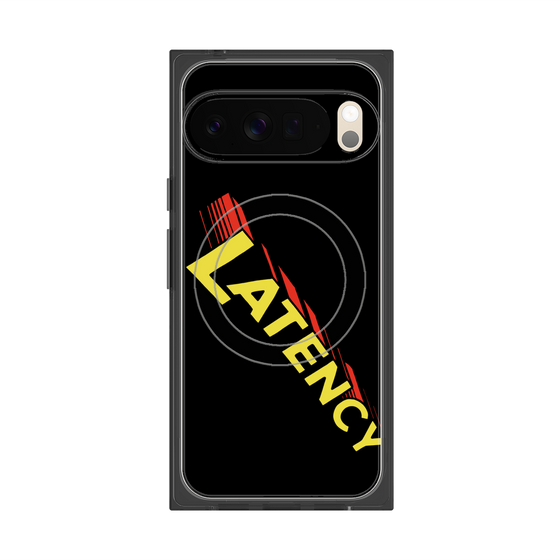 プレミアムスクエアケース with Pixelsnap［ LATENCY - Rock logo - Black ］