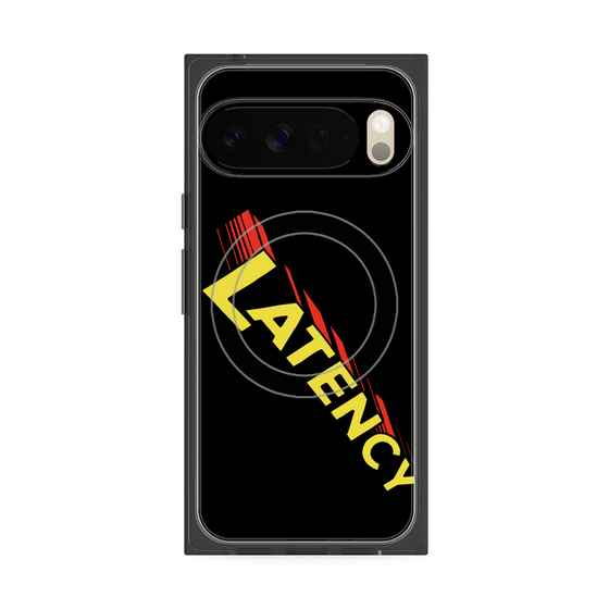 プレミアムスクエアケース with Pixelsnap［ LATENCY - Rock logo - Black ］