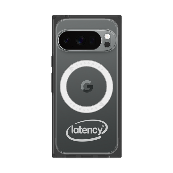 プレミアムスクエアケース with Pixelsnap［ LATENCY - Circle logo - Gray ］