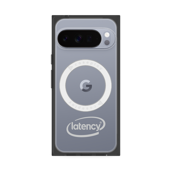 プレミアムスクエアケース with Pixelsnap［ LATENCY - Circle logo - Gray ］