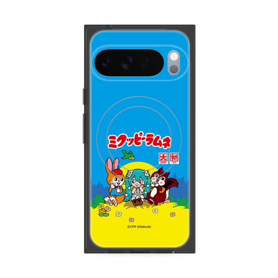 プレミアムスクエアケース with Pixelsnap［ 初音ミク×クッピーラムネ - パッケージ ］
